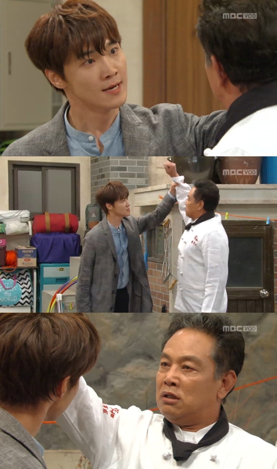 아버지 김영철에게 대드는 (위 왼쪽)장인섭. 그는 자신이 불륜을 저지르는 것은 아버지 때문이라고 핑계를 댔다. /MBC 가화만사성 방송 화면 캡처