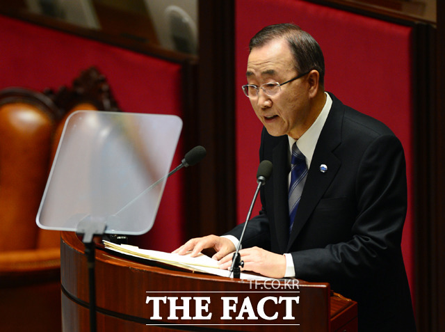 반기문 유엔사무총장이 이달 말 한국을 찾는다. 지난해 5월 2015 세계교육포럼 참석차 한국을 찾은 지 1년 만이다./ 더팩트 DB