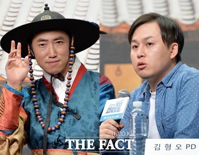 장동민과 김형오 PD. 개그맨 장동민(왼쪽)과 김형오 PD는 케이블 채널 tvN 렛츠고 시간탐험대의 첫 시즌부터 세 번째까지 함께 하고 있다. /문병희 기자