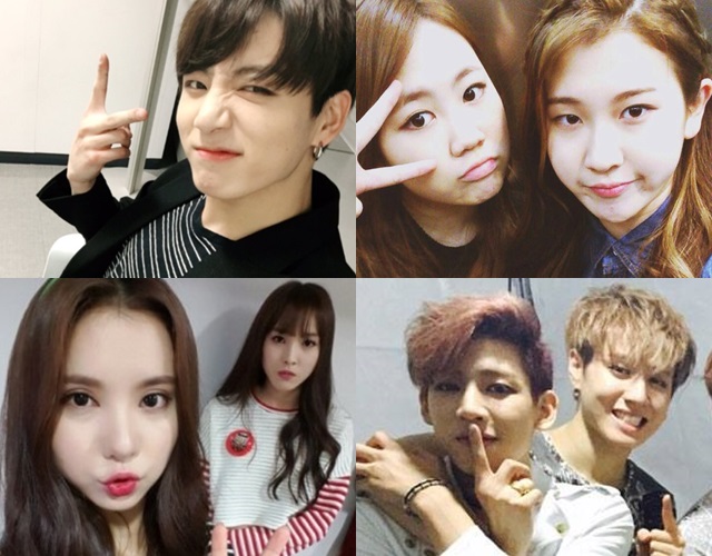 성년의 날 맞은 아이돌 97라인. 방탄소년단 정국, 피프틴앤드, 갓세븐 뱀뱀 유겸, 여자친구 유주 은하(왼쪽 위부터 시계 방향)가 2016년 성년의 날을 맞았다. /방탄소년단 피프틴앤드 갓세븐 여자친구 SNS