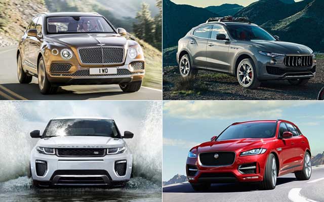 벤틀리는 자사 최초의 SUV인 벤테이가를 국내에 처음 선보이며 마세라티도 브랜드 첫 SUV인 르반떼를 전시한다. 또 재규어는 F-페이스, 랜드로버는 이보크 컨버터블을 공개할 예정이다. /각 제조사 제공