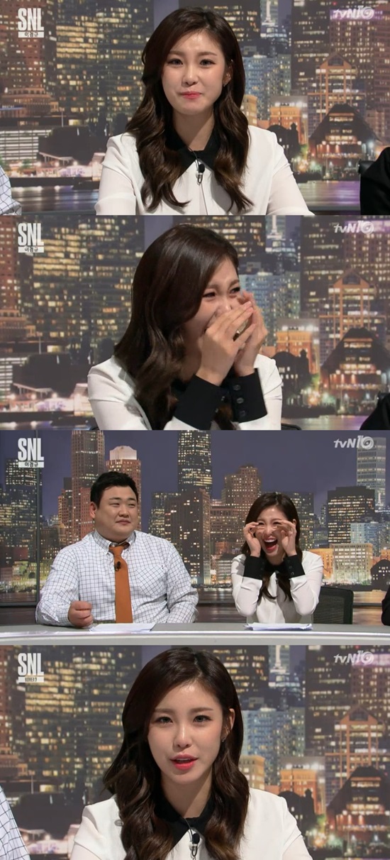 SNL 코리아 7 전효성. 가수 전효성이 25일 오후 방송된 케이블 채널 tvN SNL 코리아 7에서 눈물을 보였다. /SNL 코리아 7 방송 캡처