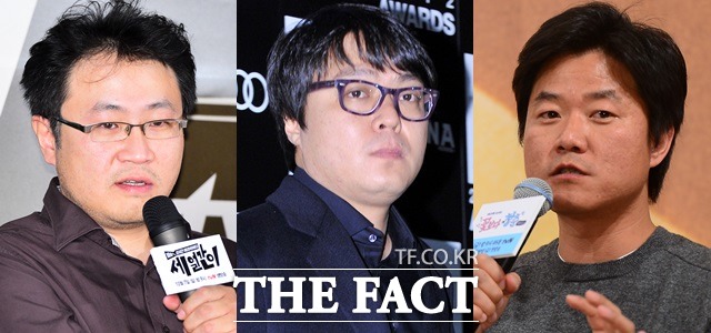 tvN으로 이적한 스타 PD들. 이명한 신원호 나영석 PD(왼쪽부터)는 지상파 출신으로 tvN에 이적했다. /배정한 이새롬 기자, 더팩트 DB
