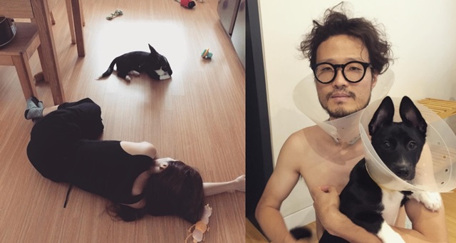 SNS 속 조정치-정인 부부. 조정치와 정인은 인스타그램에 서로의 사진을 올리며 애정을 과시하고 있다. /조정치, 정인 인스타그램