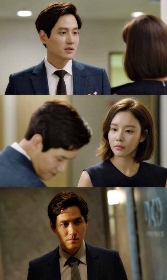 원티드 김아중 박해준 갈등. SBS 수목극 원티드에서 김아중(가운데)이 박해준 뺨을 때린다. /SBS 제공