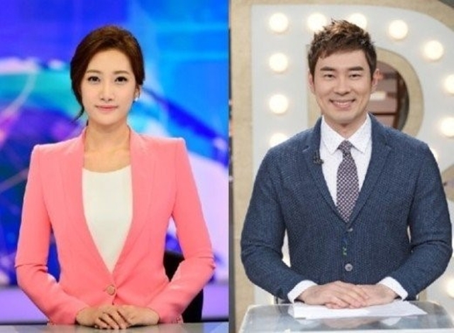 결혼을 발표한 김민정(왼쪽) 조충현 KBS 아나운서. 두 사람은 오는 10월 부부가 된다. /KBS 제공