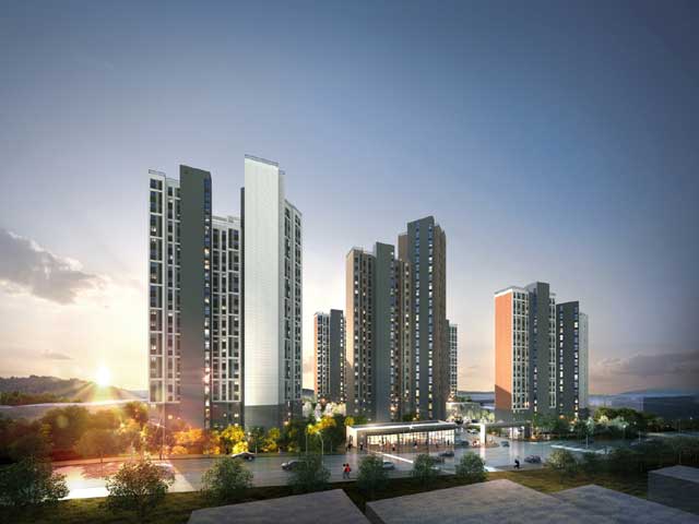 e편한세상 두정4차의 규모는 총 6개 동, 지하 1층~지상 23층, 전용면적 62, 72㎡ 총 456가구다. /대림산업 제공