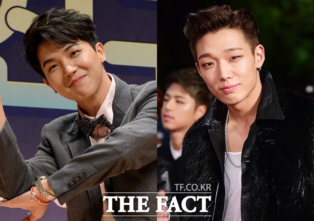 위너 송민호(왼쪽)와 아이콘 바비. 두 사람은 현재 신곡을 준비하고 있다. /임영무·배정한 기자