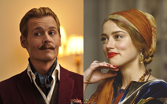 배우 조니 뎁-엠버 허드. 지난해 12월 결혼한 배우 조니 뎁과 ㅇ버 허드가 이혼 소송을 하고 있다. /영화 모데카이, 대니쉬 걸 스틸컷