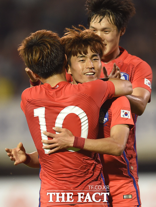 문창진 멀티골! 신태용호가 30일 열린 스웨덴과 평가전에서 3-2로 이겼다. / 최용민 기자