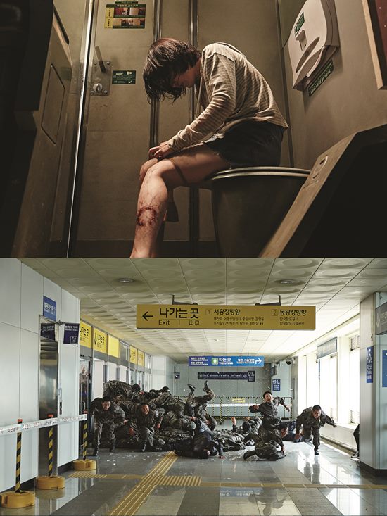 부산행 좀비. 부산행에서 감염되기 시작하는 좀비들의 사진이 공포심을 자아낸다. /NEW 제공