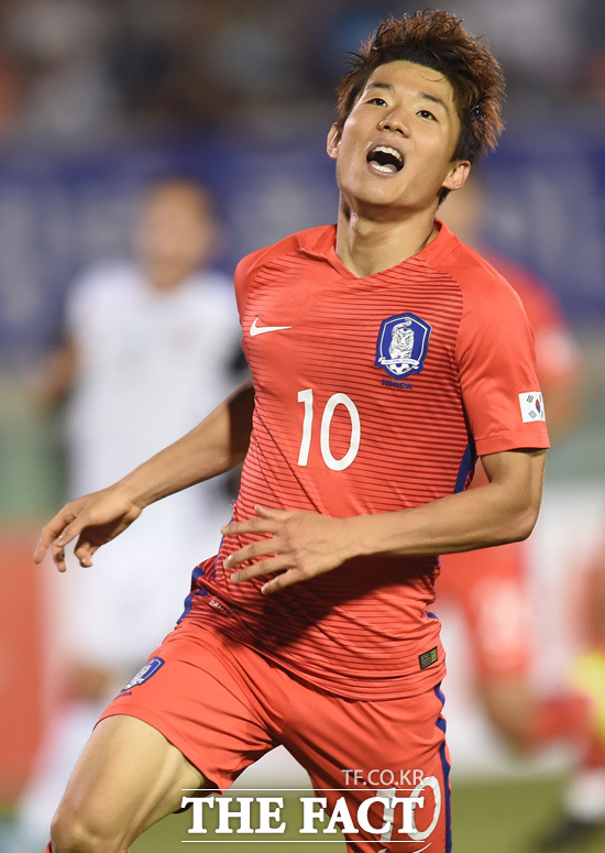 류승우 해트트릭 맹활약! 신태용호가 5일 열린 2016 리우데자네이루 올림픽 남자축구 조별리그 C조 1차전 피지와 경기에서 8-0으로 크게 이겼다.  / 최용민 기자