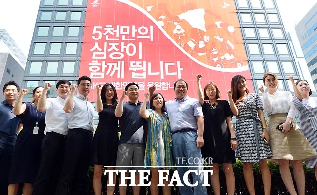 6일(이하 한국시각) 오전 막을 올리는 2016 리우 올림픽을 앞두고 국가대표 선수단의 선전을 기원하는 국내 대기업들의 응원 열기가 뜨겁다. /이효균 기자