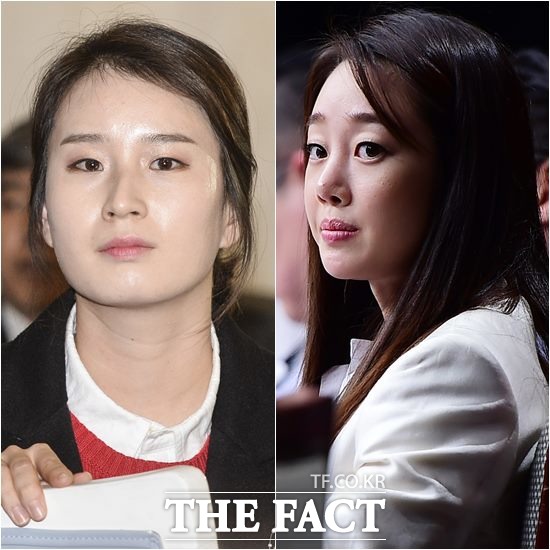 최여진 공식 사과. 배우 최여진(오른쪽)이 모친의 기보배 선수 욕설 논란에 대해 사과했다. /더팩트DB