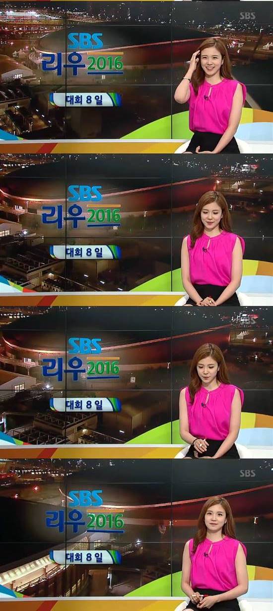 당황한 장예원 아나운서는 말을 더듬은 이유로 대한민국 축구 대표팀의 고생을 생각해 울컥했다고 해명했다. /SBS 방송 캡처
