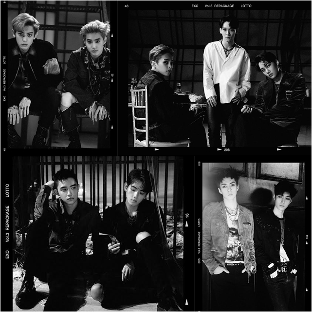 신곡 로또 공개한 그룹 엑소. 그룹 엑소는 18일 정규 3집 리패키지 앨범 로또의 전곡 음원을 공개했다. /SM엔터테인먼트 제공