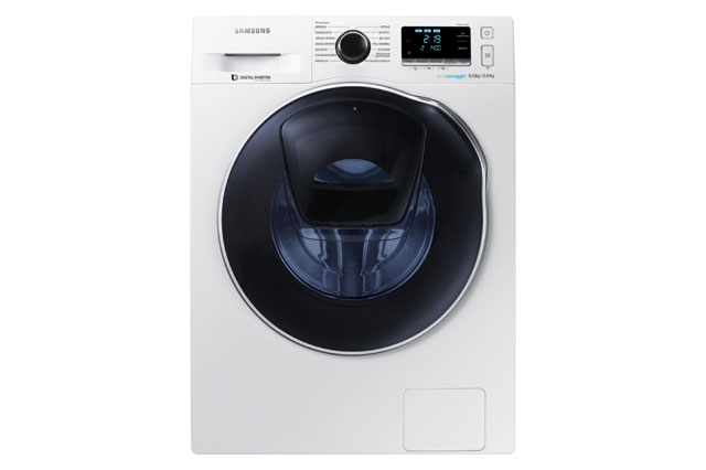 삼성전자는 ‘IFA 2016’에서 세탁기 ‘애드워시’ 신제품을 선보인다고 22일 밝혔다. ‘애드워시’는 세탁기 문 상단에 작은 창문 형태의 ‘애드 윈도’를 탑재해 세탁하는 도중에도 간편하게 세탁물을 추가할 수 있는 드럼세탁기다. /삼성전자 제공