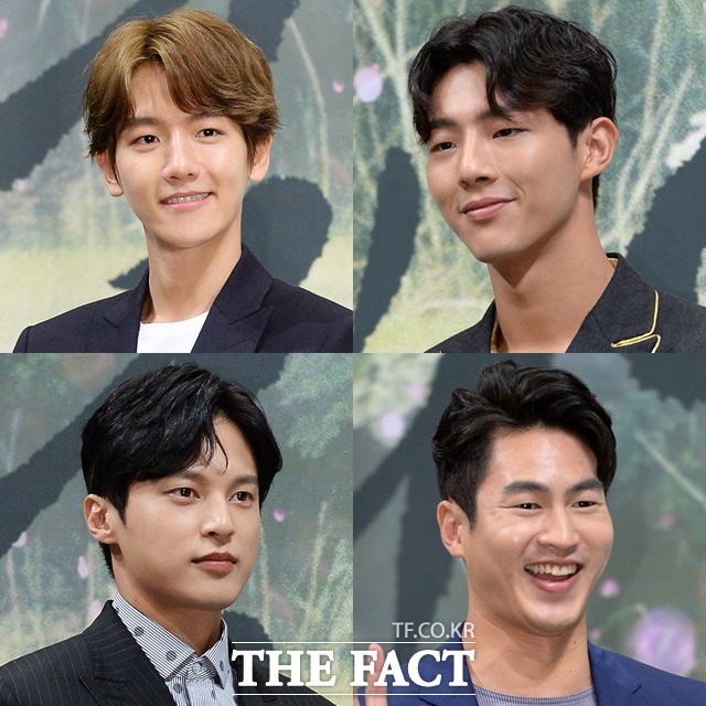 개성 만점 황자들. 백현 지수 김산호 윤선우(왼쪽 위부터 시계방향)는 각각 왕은 왕정 정윤(왕무) 왕원으로 한 핏줄이 됐다. /남용희 인턴기자