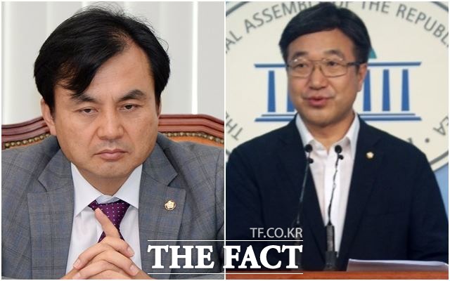 추미애 더불어민주당 대표는 29일비공개 최고위원회의에서 사무총장에 안규백(왼쪽) 의원을, 정책위의장에 윤호중 의원을 임명했다. /더팩트DB, 윤호중 의원 블로그 갈무리