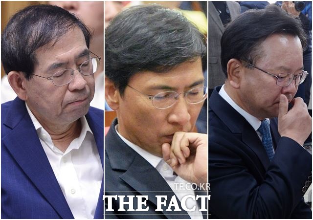 박원순 서울시장, 안희정 충남도지사, 김부겸 의원(왼쪽부터)은 지난 27일 더민주 전당대회 직후 회동한 것으로 알려졌다. /더팩트DB