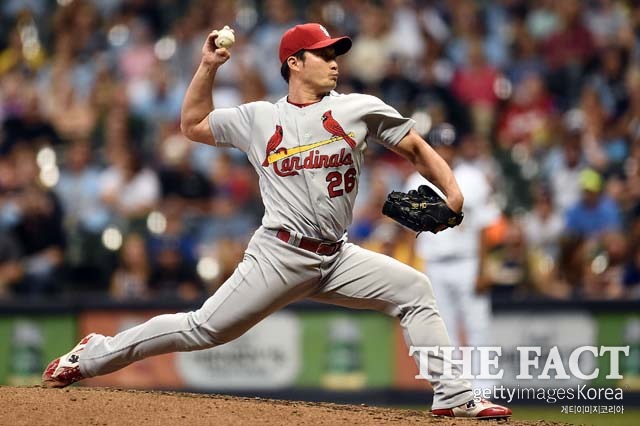 오승환, 1이닝 무실점! 오승환이 31일 밀워키전에 구원 등판해 1이닝 2피안타 2탈삼진 무실점을 기록하며 시즌 4승을 수학했다. / 게티이미지