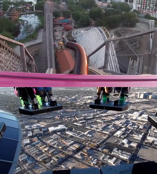 최근 유튜브에서 놀이기구를 1인칭 시점에서 체험하는 영상이 관심을 끌고 있다. /유튜브 영상 캡처