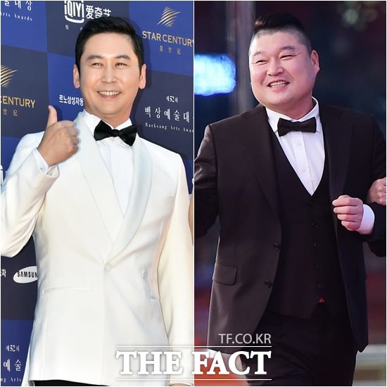 신동엽 강호동 MC 호흡. 방송인 신동엽(왼쪽)과 강호동이 tvN10 어워즈 MC로 낙점됐다. /더팩트DB