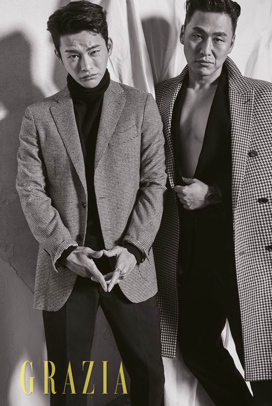 카리스마 그 자체! 배우 서인국과 오대환이 화보 촬영을 통해 색다른 매력을 발산했다. /그라치아 제공