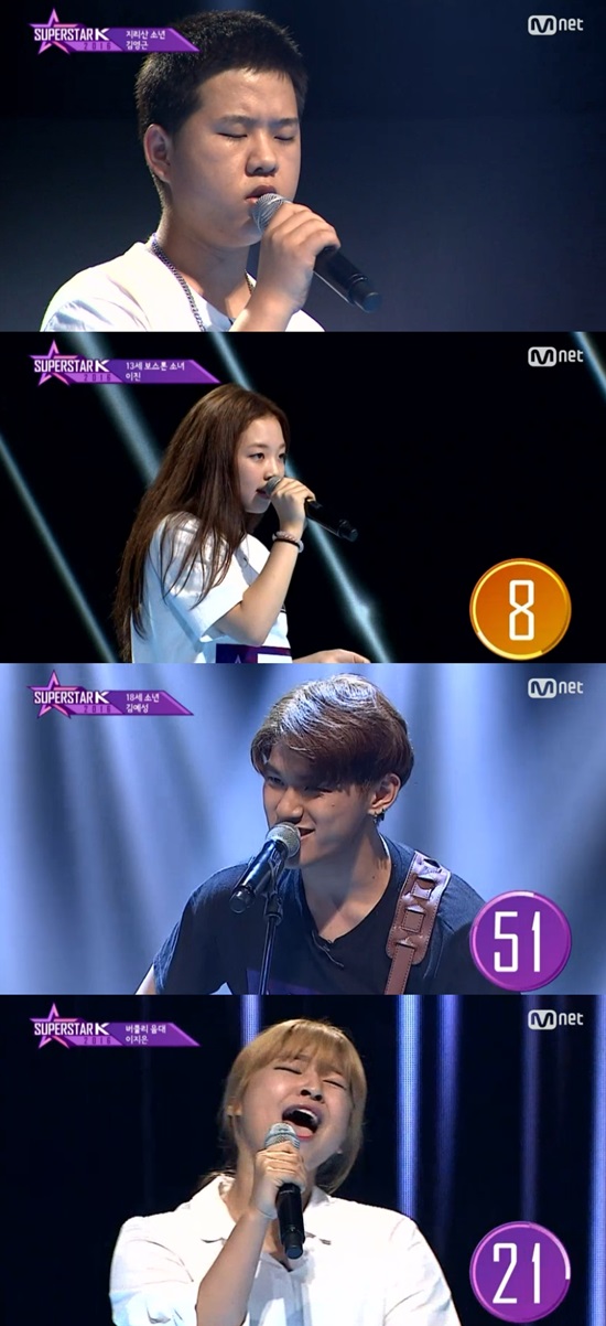 실력자 참가자 대거 출연. 이날 슈스케에는 김영근 조민욱 김예성 이지은 등 실력자가 대거 등장했다. /슈퍼스타K 2016 방송 캡처