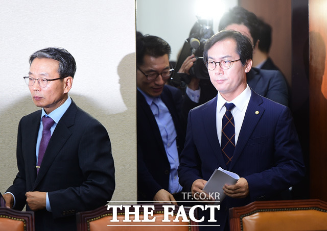국감장 들어서는 새누리당 김영우 의원