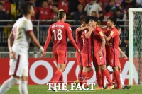 [TF포토] 진땀 흘린 한국, 카타르 3-2 승리