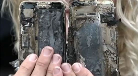 애플 신제품 아이폰7이 미국에 이어 호주에서도 폭발했다는 주장이 제기됐다. /야후뉴스 캡처