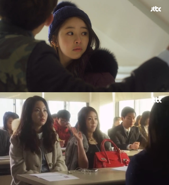 밀회 속 정유라 캐릭터. 지난 2014년 방송된 종합 편성 채널 JTBC 월화드라마 밀회 속 125번 정유라, 126번 최태민이라고 출석을 부르는 장면 또한 눈길을 끈다. /JTBC 밀회 방송 캡처