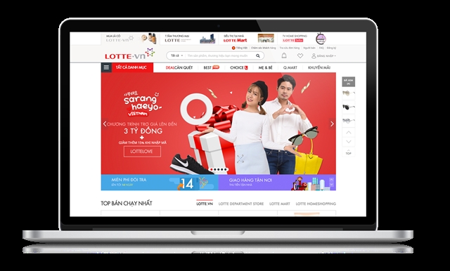롯데가 베트남 이커머스 시장에 진출하기 위해 오픈마켓인 ‘롯데닷브이엔(Lotte.vn)’ 웹사이트와 모바일앱을 28일 동시 오픈했다고 밝혔다. /롯데그룹 제공