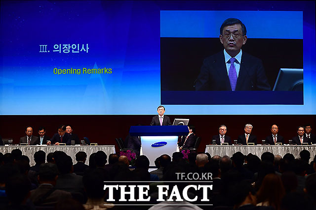 이사회 의장인 권오현 삼성전자 부회장이 인사말을 하고 있다. /문병희 기자