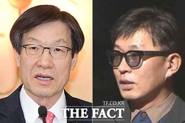 31일 경향신문은 차은택(47)씨의 측근들이 연루 의혹을 받고 있는 포스코 계열 광고회사인 포레카 인수 과정에서 권오준 포스코 회장이 관여됐다는 증언을 보도했다. 사진은 권오준 회장(왼쪽)과 차은택 씨의 모습. /더팩트 DB, JTBC 방송 캡처