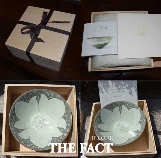 정성이 이노션 고문은 지난 4월 15일 아들 선동욱 씨 결혼식에서 하객들에게 분청사기를 나눠줬다.