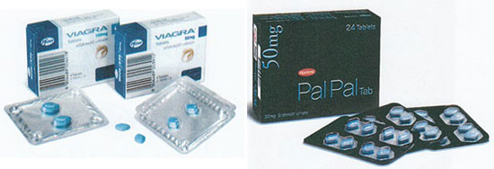 청와대가 지난해 12월 한미약품 팔팔정(오른쪽)과 화이자 비아그라를 대량 구입한 것으로 알려져 논란이 되고 있다. / 사진=제약사 홈페이지