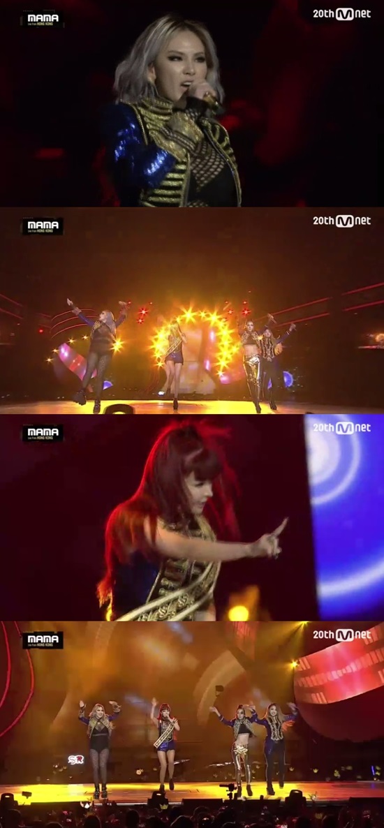 2NE1의 마지막 공식 무대. 2NE1은 지난해 12월 3일 Mnet 마마를 마지막 무대로 해체했다. /2015 마마 방송 캡처