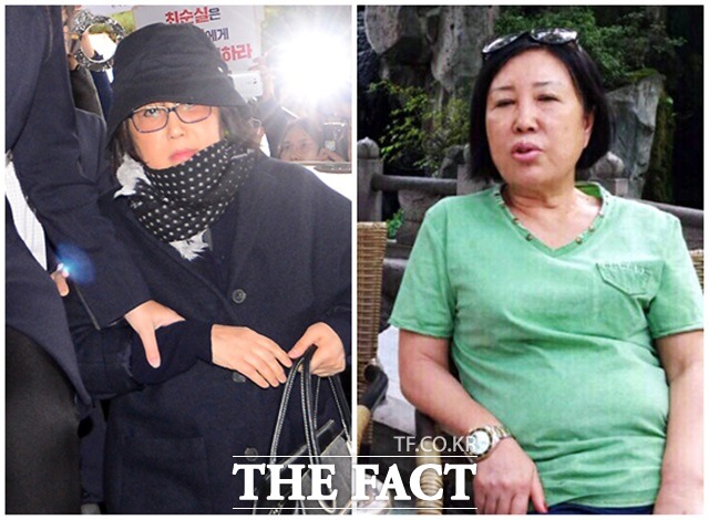 최순실 단골병원 의혹. 28일 MBN은 최순실(왼쪽)-최순득 자매가 강남의 한 병원에서 10년 동안 공짜 시술을 받았다는 의혹을 제기했다./더팩트DB, 프라임 경제 제공