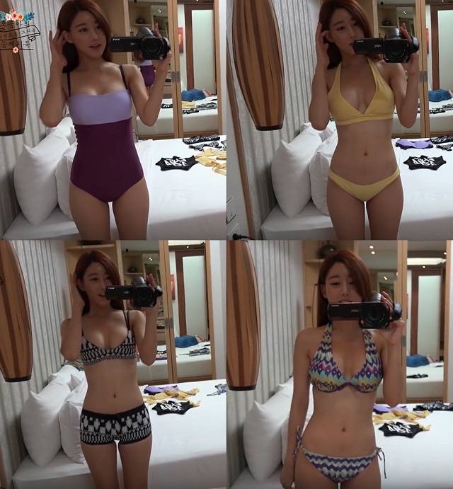 오승아 무결점 볼륨 몸매 입이 떡! 오승아가 소속사를 전향한 가운데, 그의 셀프 비니키쇼가 덩달아 주목받고 있다. /오승아 유튜브 채널 갈무리