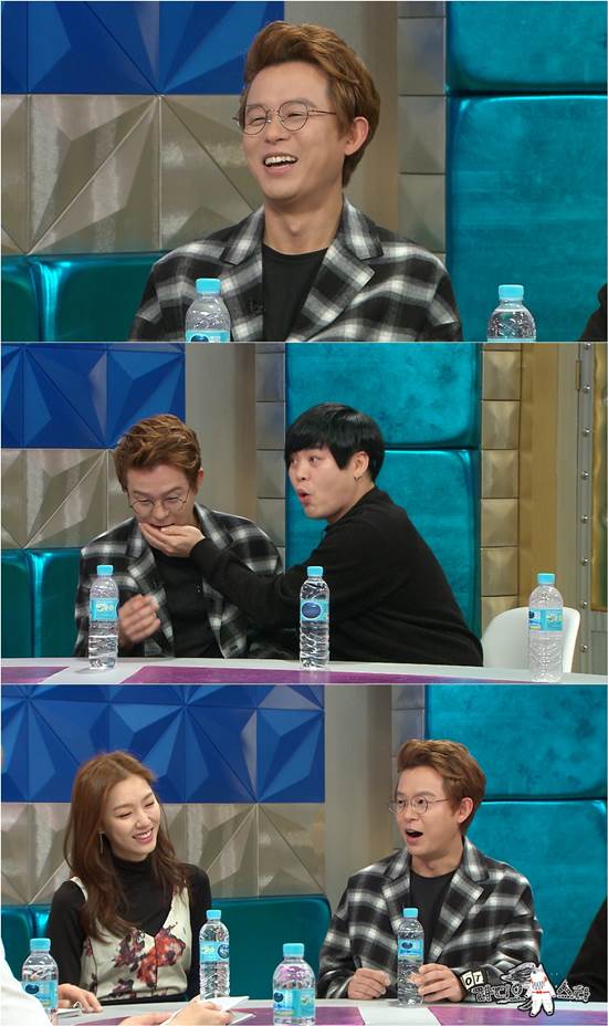 가수 토니안이 배우 서지혜가 H.O.T. 시절 팬이었다는 고백에 어쩔줄 몰라했다. /MBC 제공