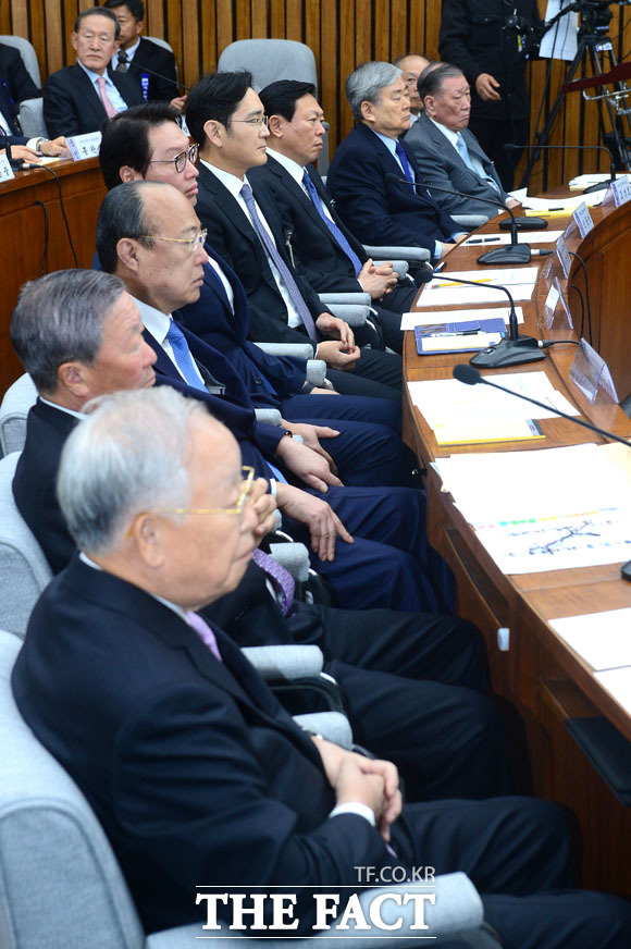 최순실 게이트로 모인 기업 총수