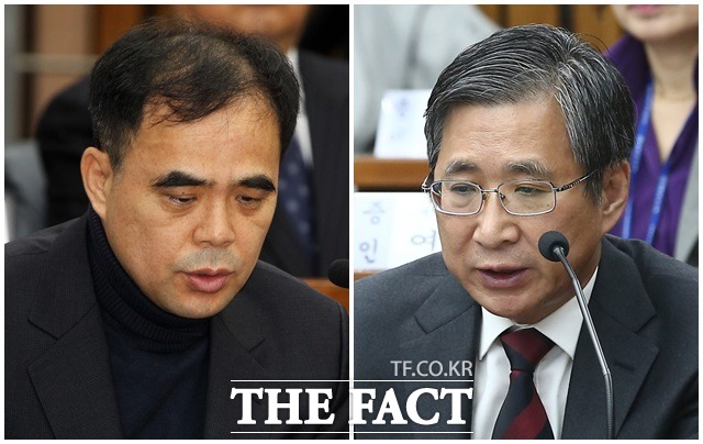 최순실 국정농단 사태를 수사하는 검찰 특별수사본부(본부장 이영렬 서울중앙지검장)는 11일 조원동(오른쪽) 전 청와대 경제수석비서관을 강요미수 혐의로 불구속 기소했다. 김종 전 문체부 제2차관은 직권남용권리행사방해 및 강요 혐의로 구속 기소했다./사진공동취재단