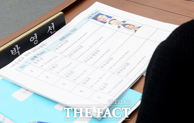 박영선 더불어민주당 의원이 자료를 확인하고 있다.