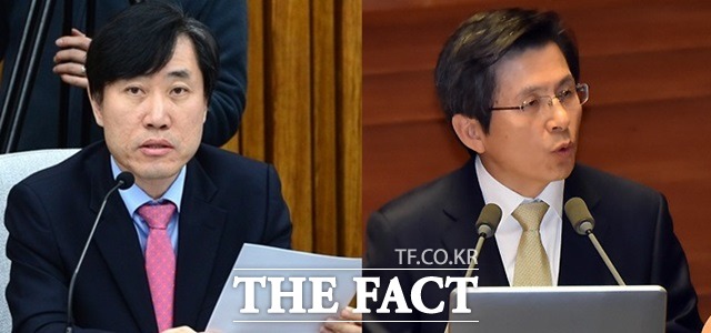 하태경 황교안 정면충돌, 쟁점은? 하태경 새누리당 의원과 황교안 대통령 권한대행이 21일 국회 대정부질문에서 대립각을 세웠다. /더팩트DB