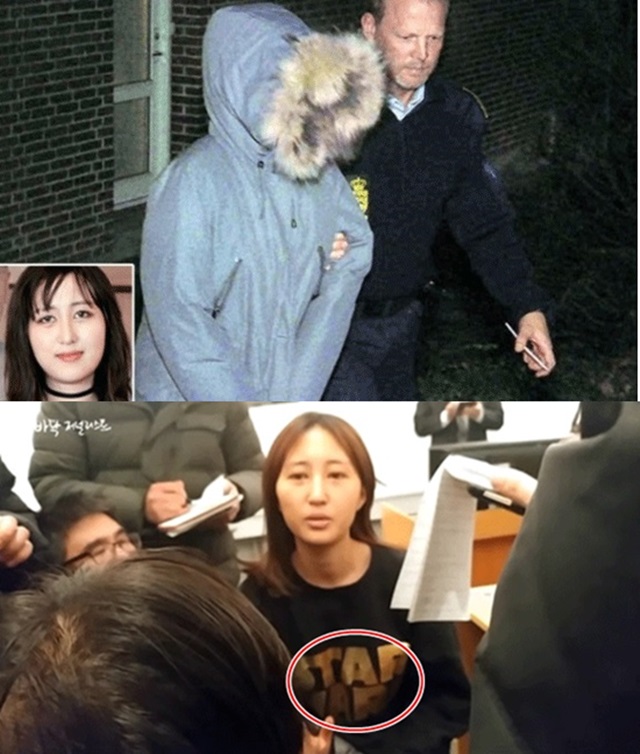정유라 패딩과 블레임 룩의 본질은 무엇일까. /JTBC 방송화면(위) 저널리스트 길바닥 유튜브 채널 캡처