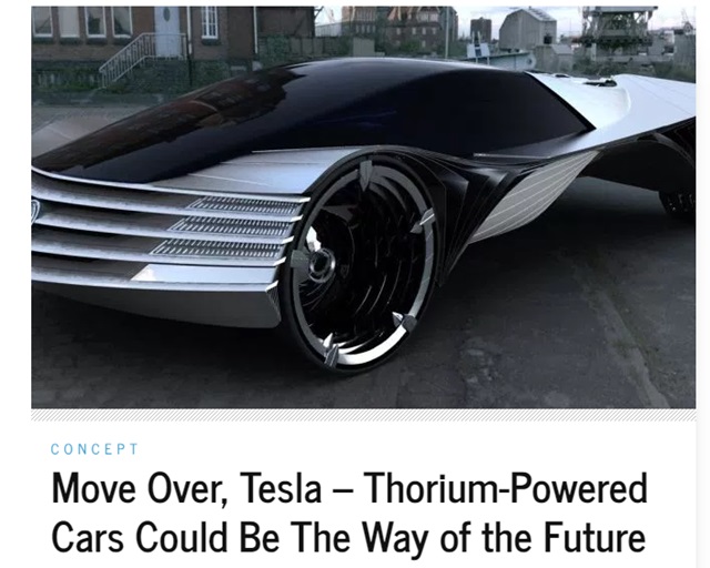 단 8그램을 주입하면 무려 100년을 달릴 수 있는 토륨 자동차가 자동차 산업의 미래로 주목 받고 있다. /온라인커뮤니티