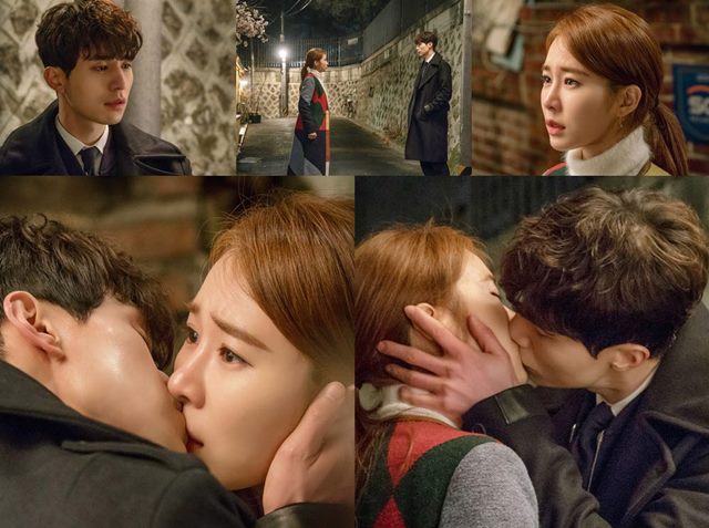 배우 이동욱(왼쪽 아래 왼쪽) 유인나의 tvN 도깨비 키스신 비하인드컷이 공개됐다. /화앤담픽쳐스 제공