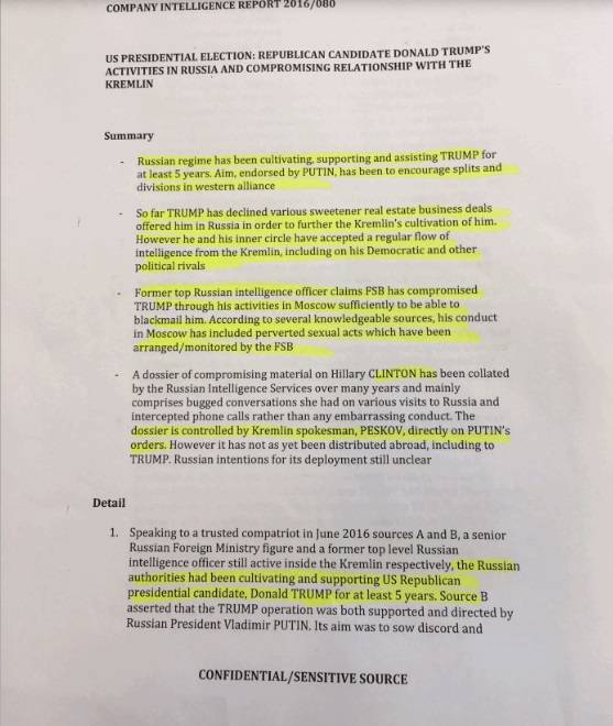 트럼프와 러시아간 유착 의혹 일파만파. 도널드 트럼프 당선인과 러시아간 유착 의혹이 담긴 문건이 공개돼 미국 정가가 출렁이고 있다. /버즈피드 보도화면